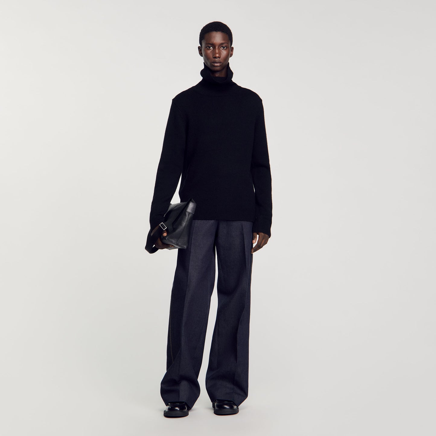 Wool And Cashmere Turtleneck Jumper Black