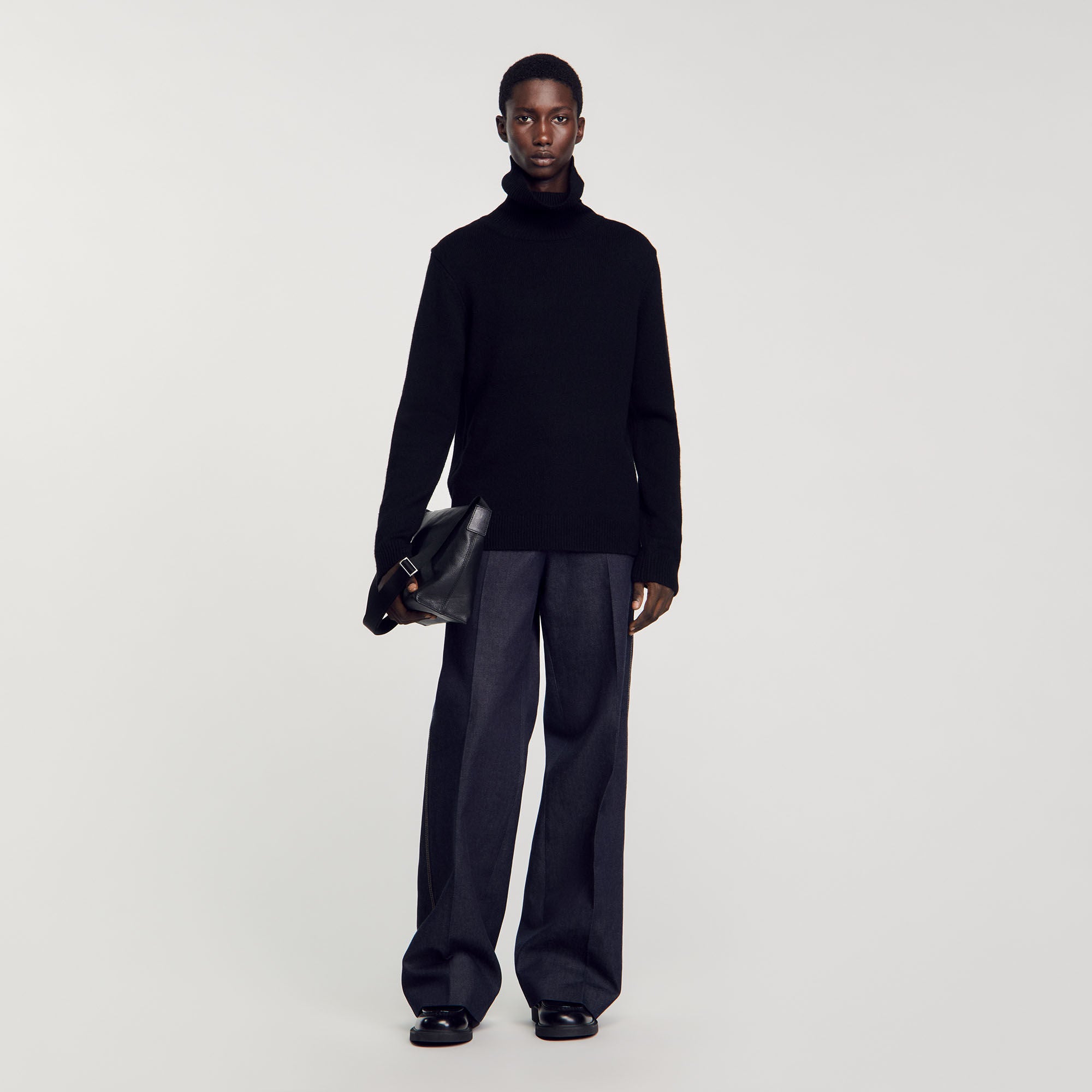 Wool And Cashmere Turtleneck Jumper Black