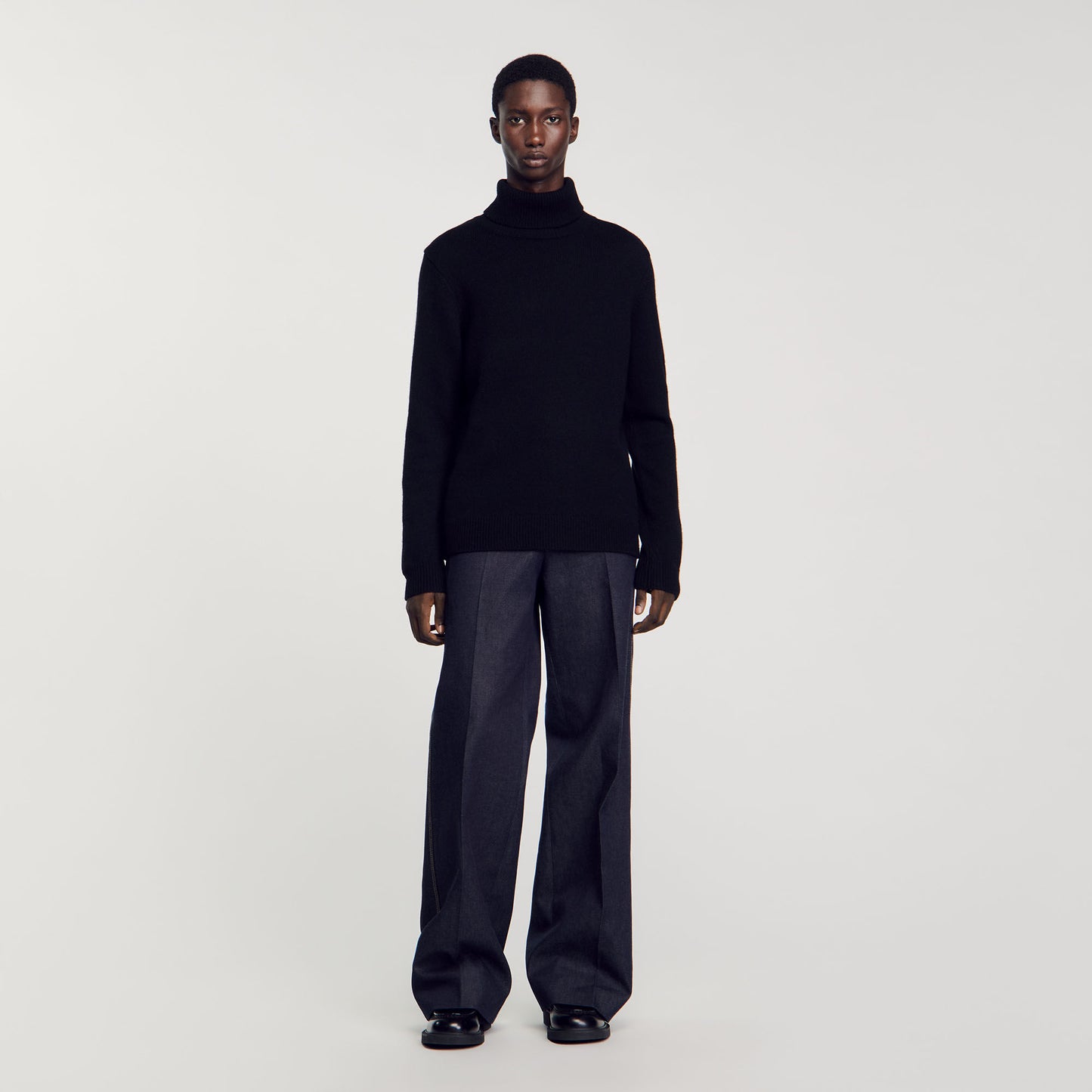 Wool And Cashmere Turtleneck Jumper Black