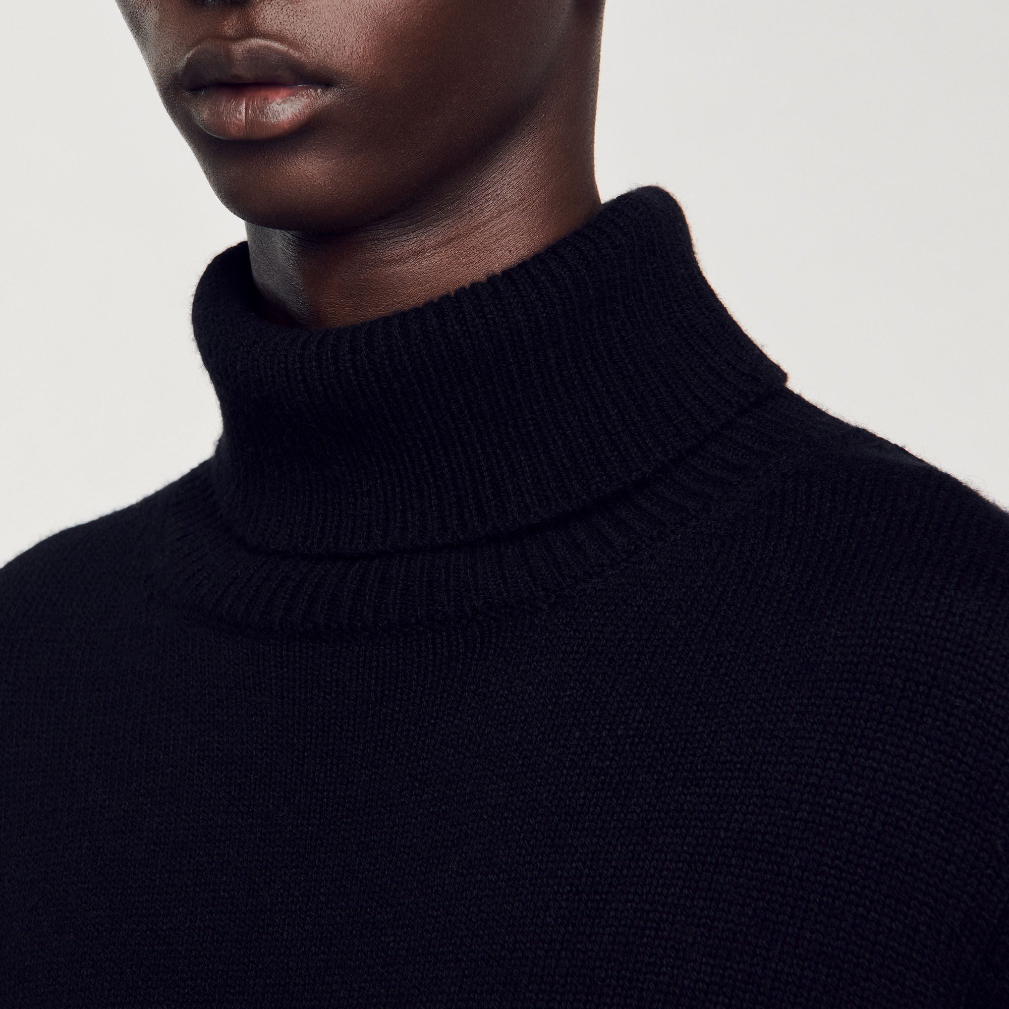 Wool And Cashmere Turtleneck Jumper Black