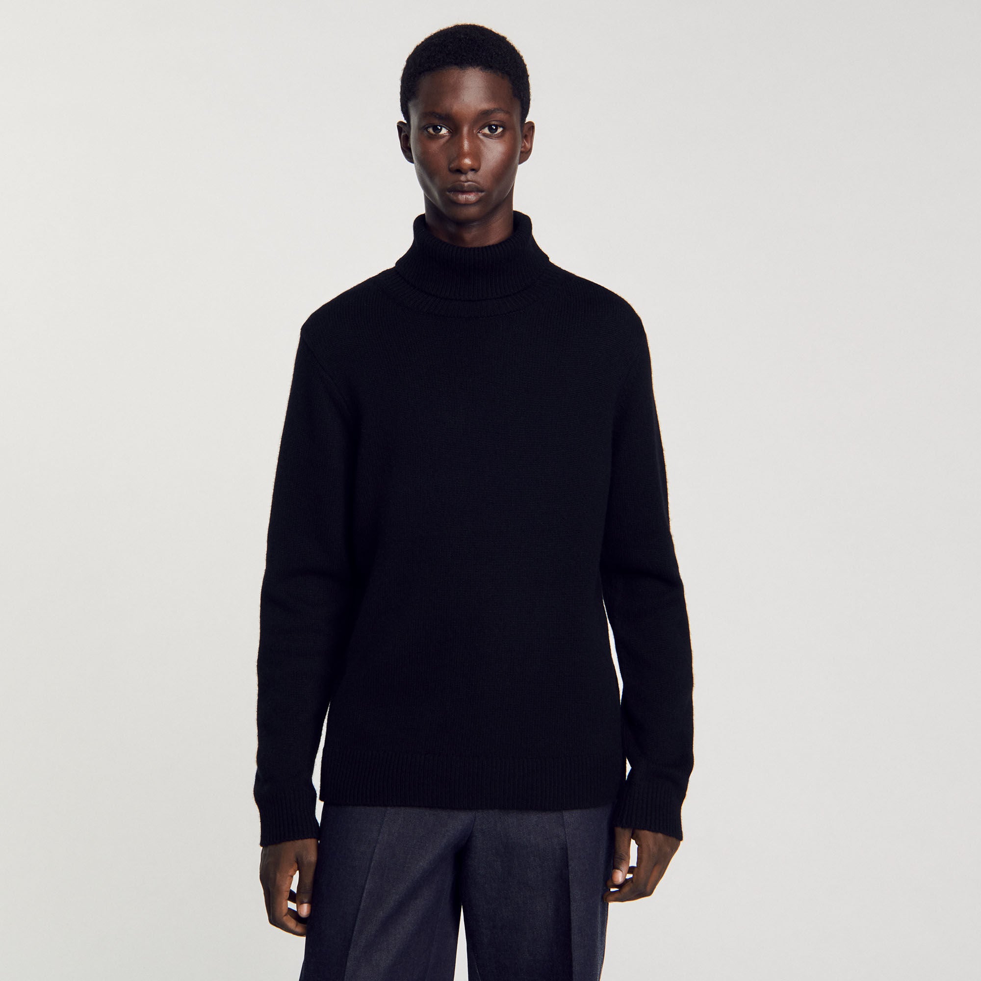 Wool And Cashmere Turtleneck Jumper Black