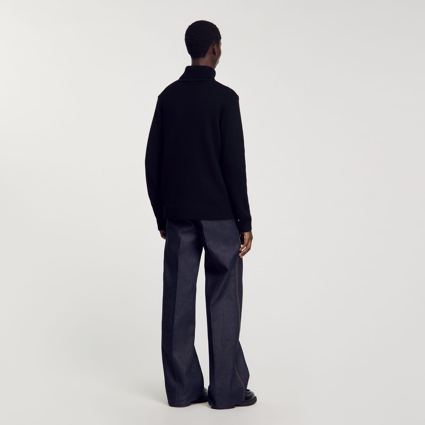 Wool And Cashmere Turtleneck Jumper Black
