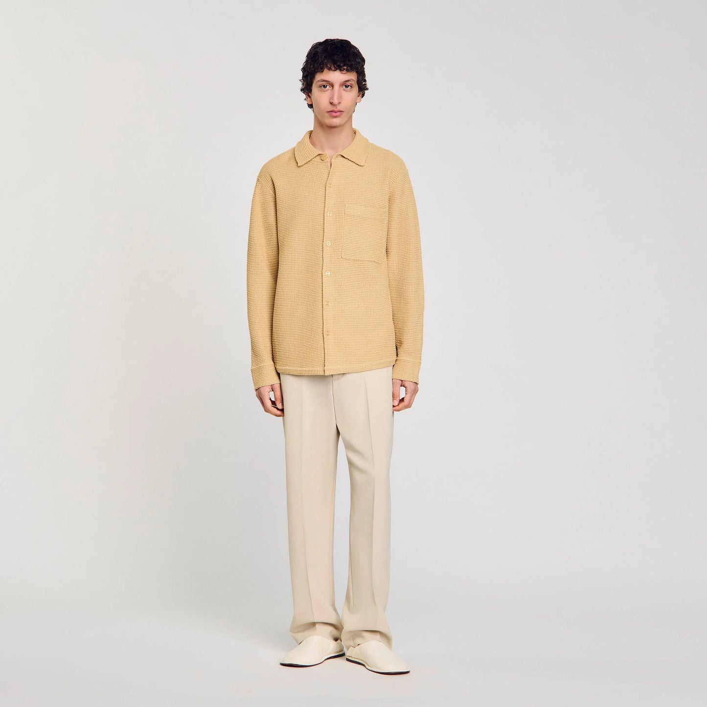 Estiny Oversized Knit Shirt Nut