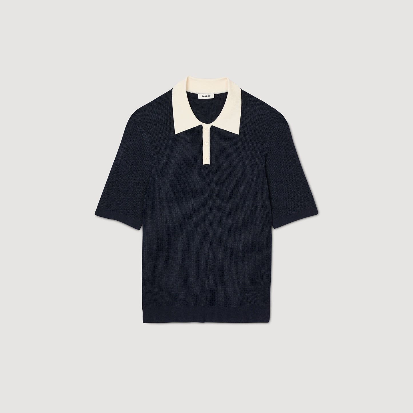 Polo Simone Two-Tone Polo Shirt Navy Blue