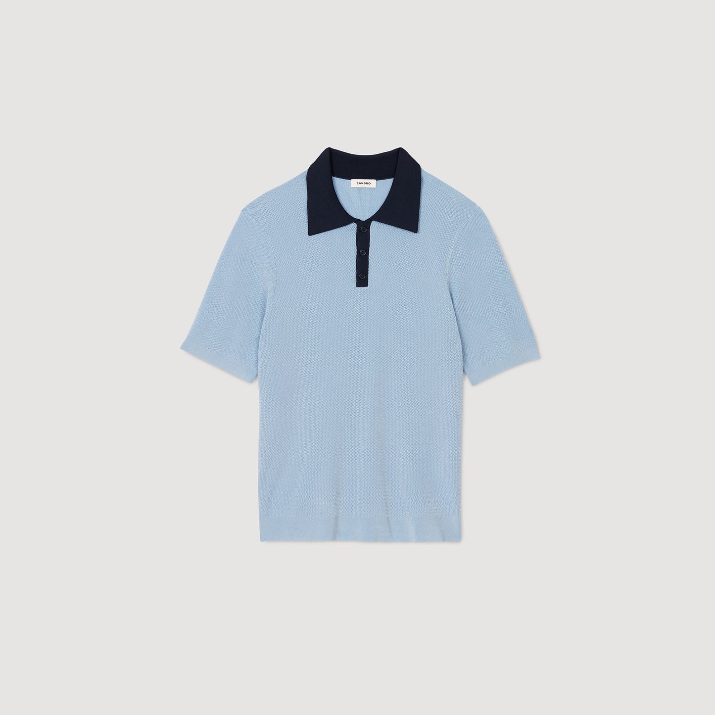 Polo Simone Two-Tone Polo Shirt Chambray.