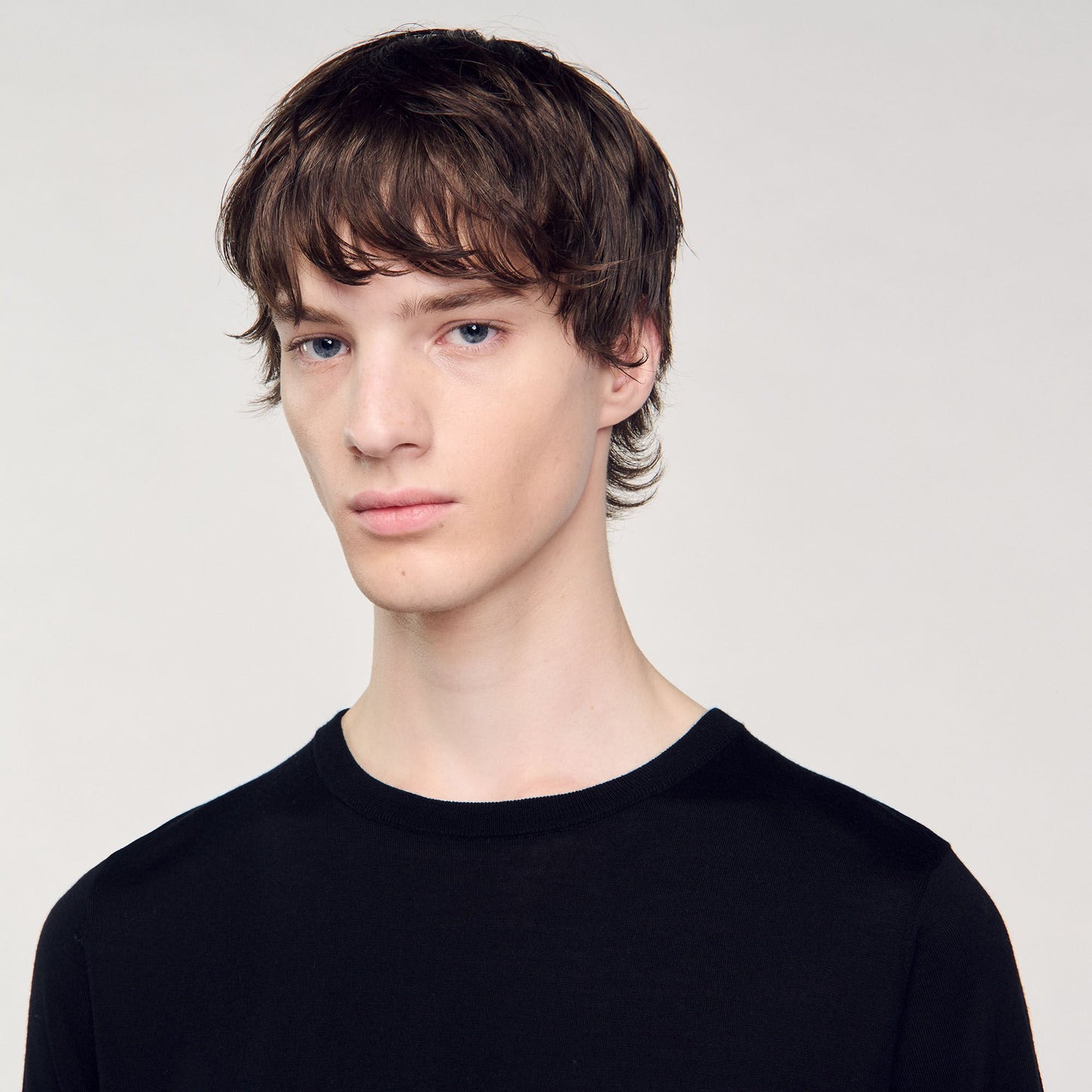 Flowing Knit T-shirt Black