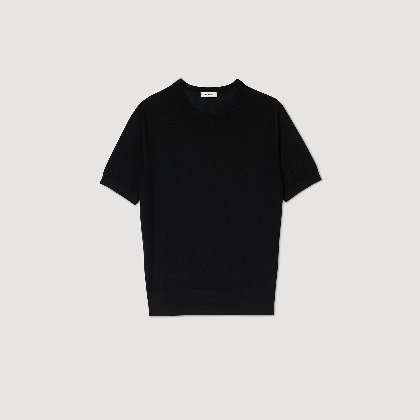 Flowing Knit T-shirt Black