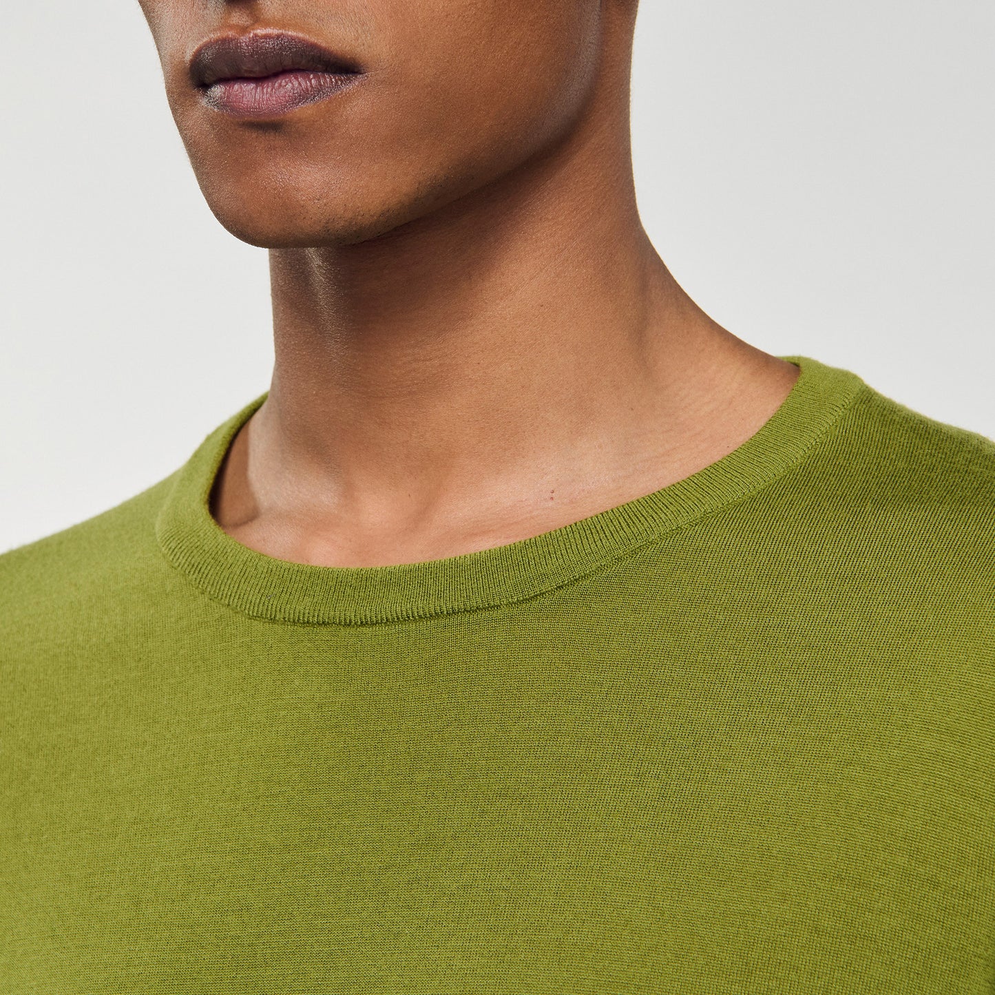 Merinos Tee Flowing Knit T-Shirt Super Grass