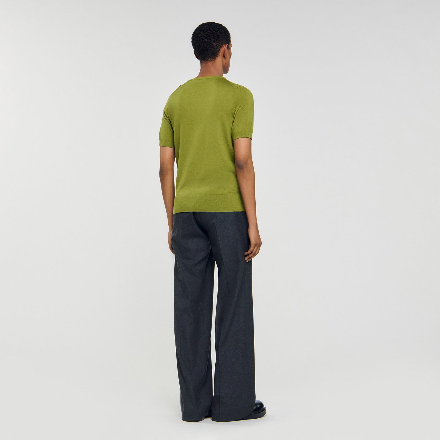 Merinos Tee Flowing Knit T-Shirt Super Grass