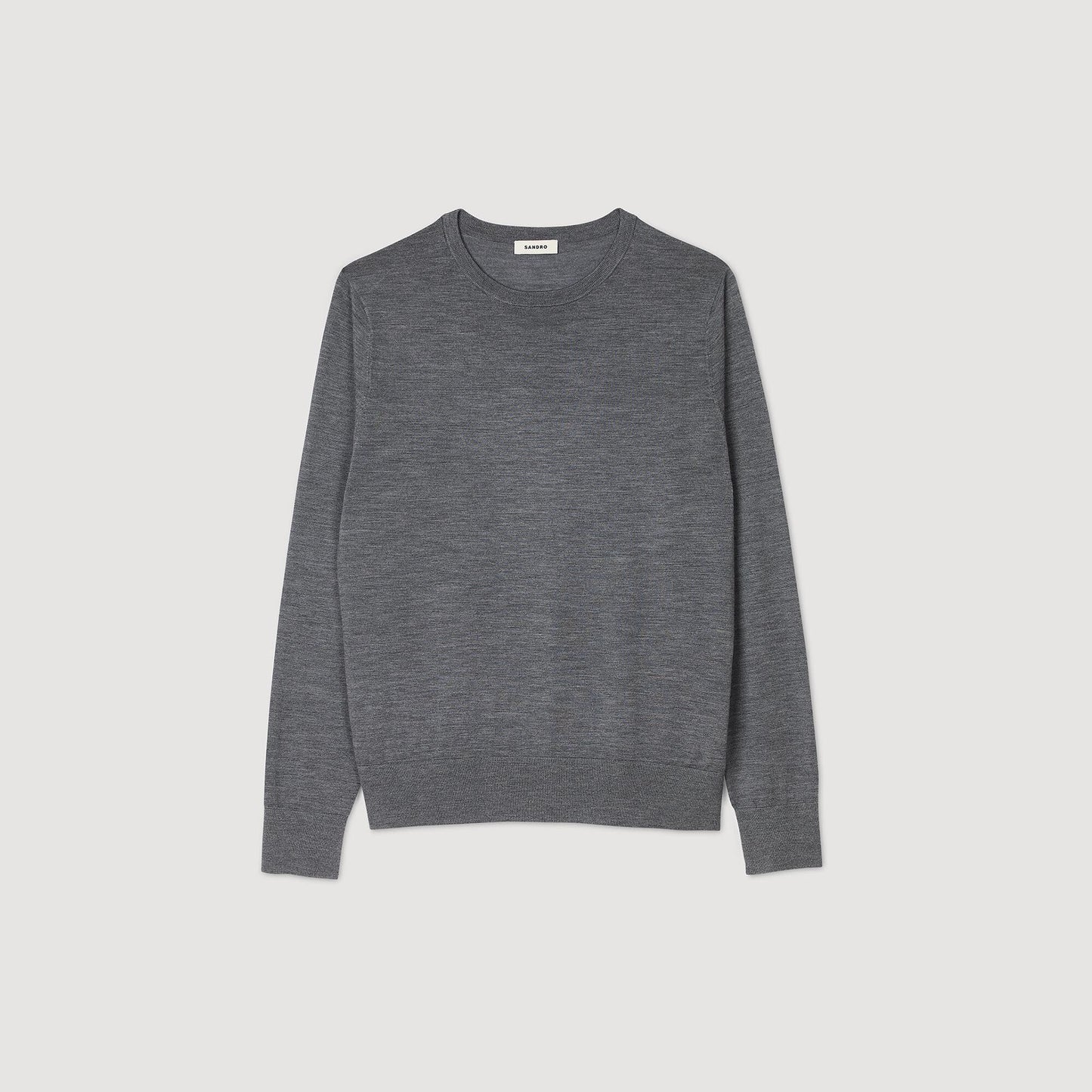 Fine Knit Jumper Mocked Grey