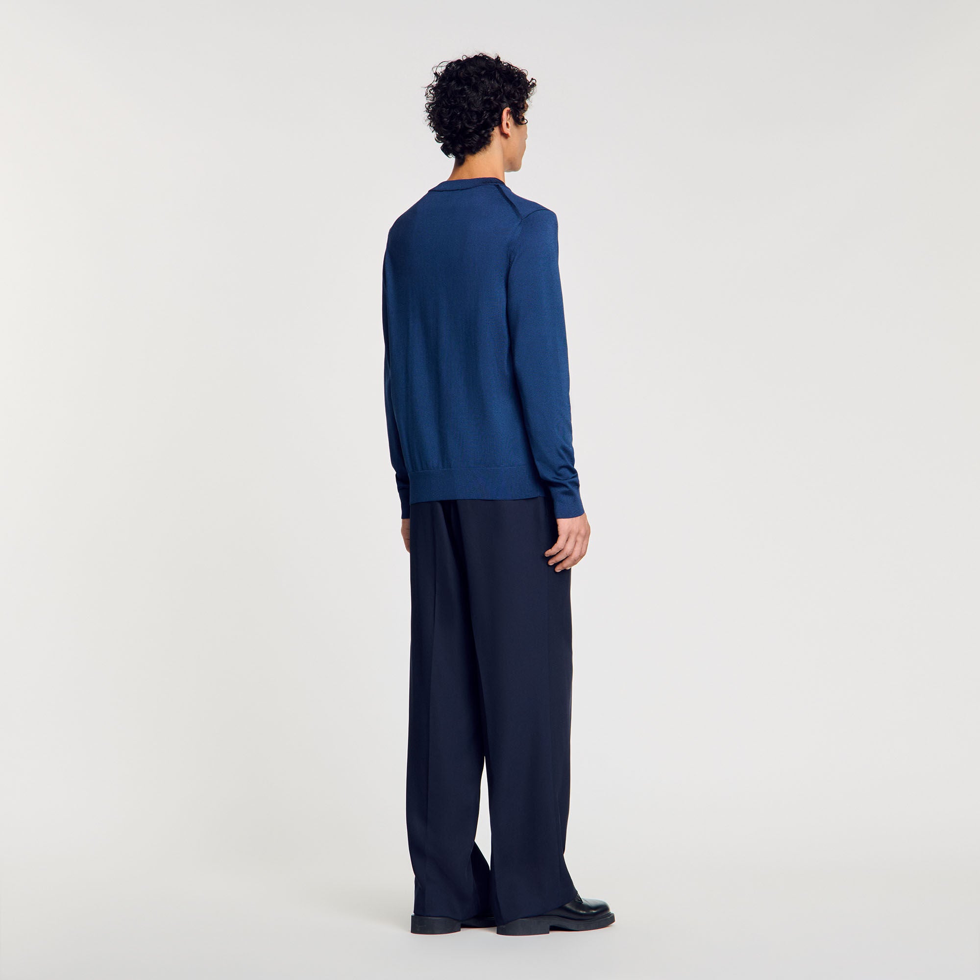 Fine Knit Jumper Royal Blue