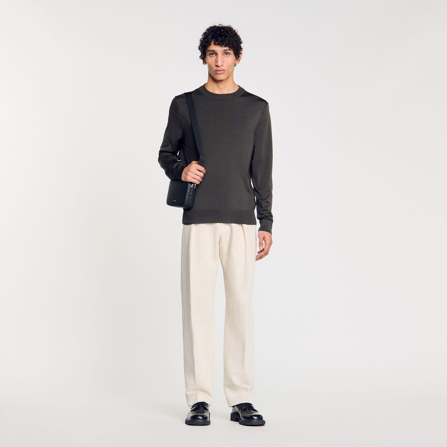 Pablo Crewneck Fine Knit Jumper Black