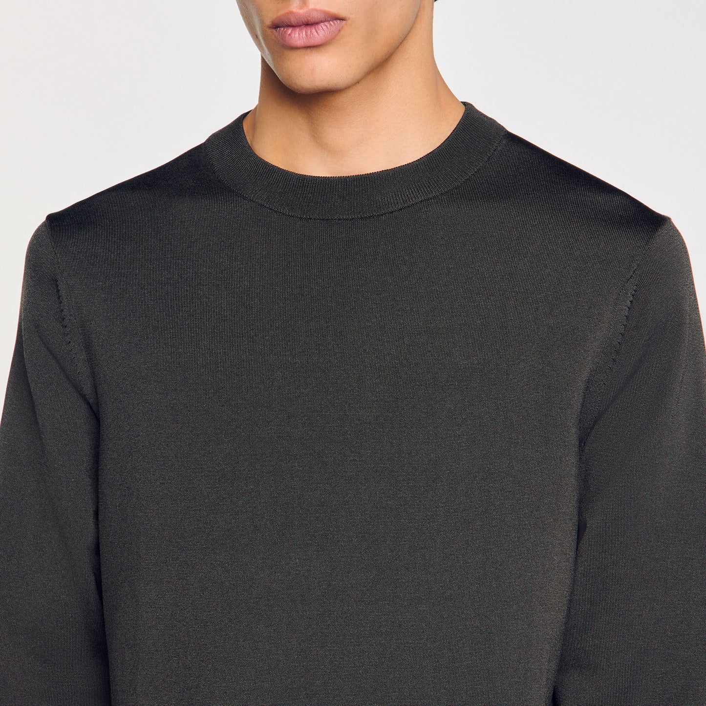 Pablo Crewneck Fine Knit Jumper Black