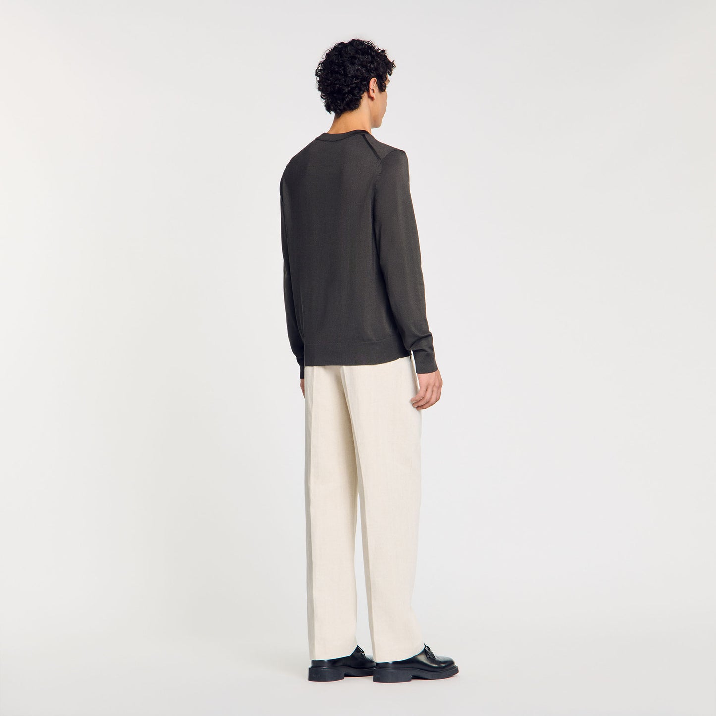 Pablo Crewneck Fine Knit Jumper Black