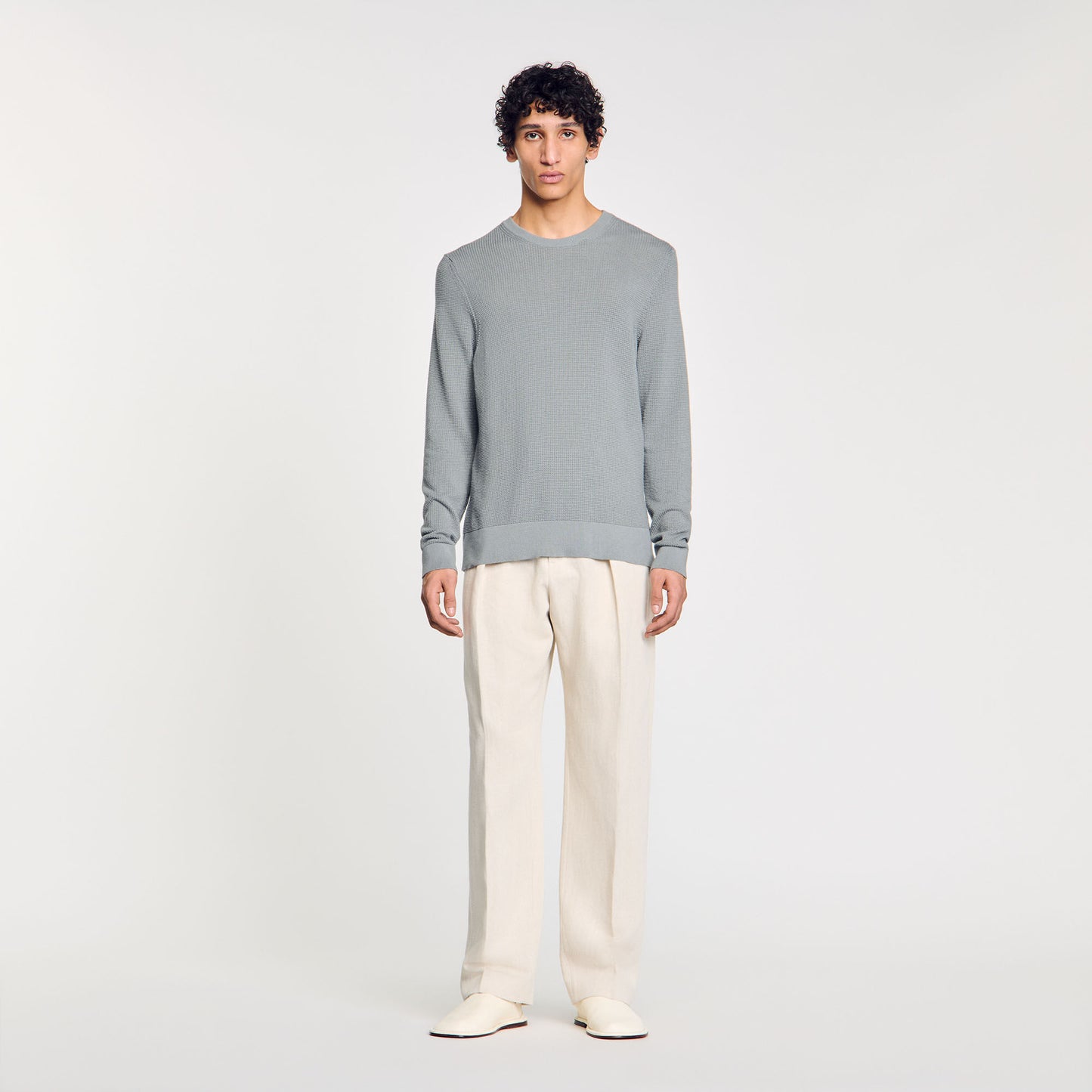 Textured Knit Jumper Lime