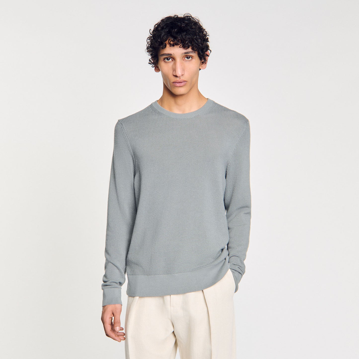 Textured Knit Jumper Lime