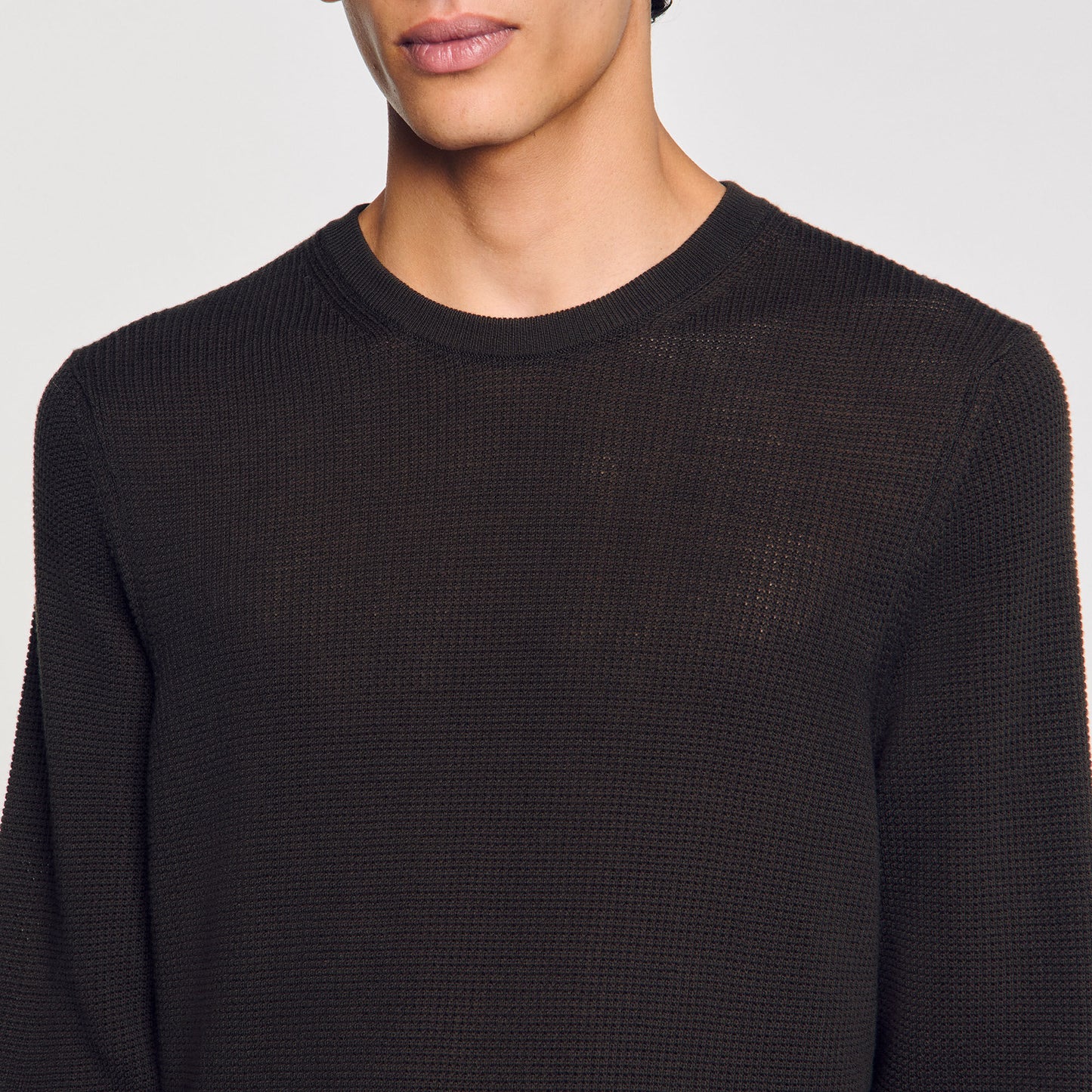 Textured Knit Jumper Dark Kaki