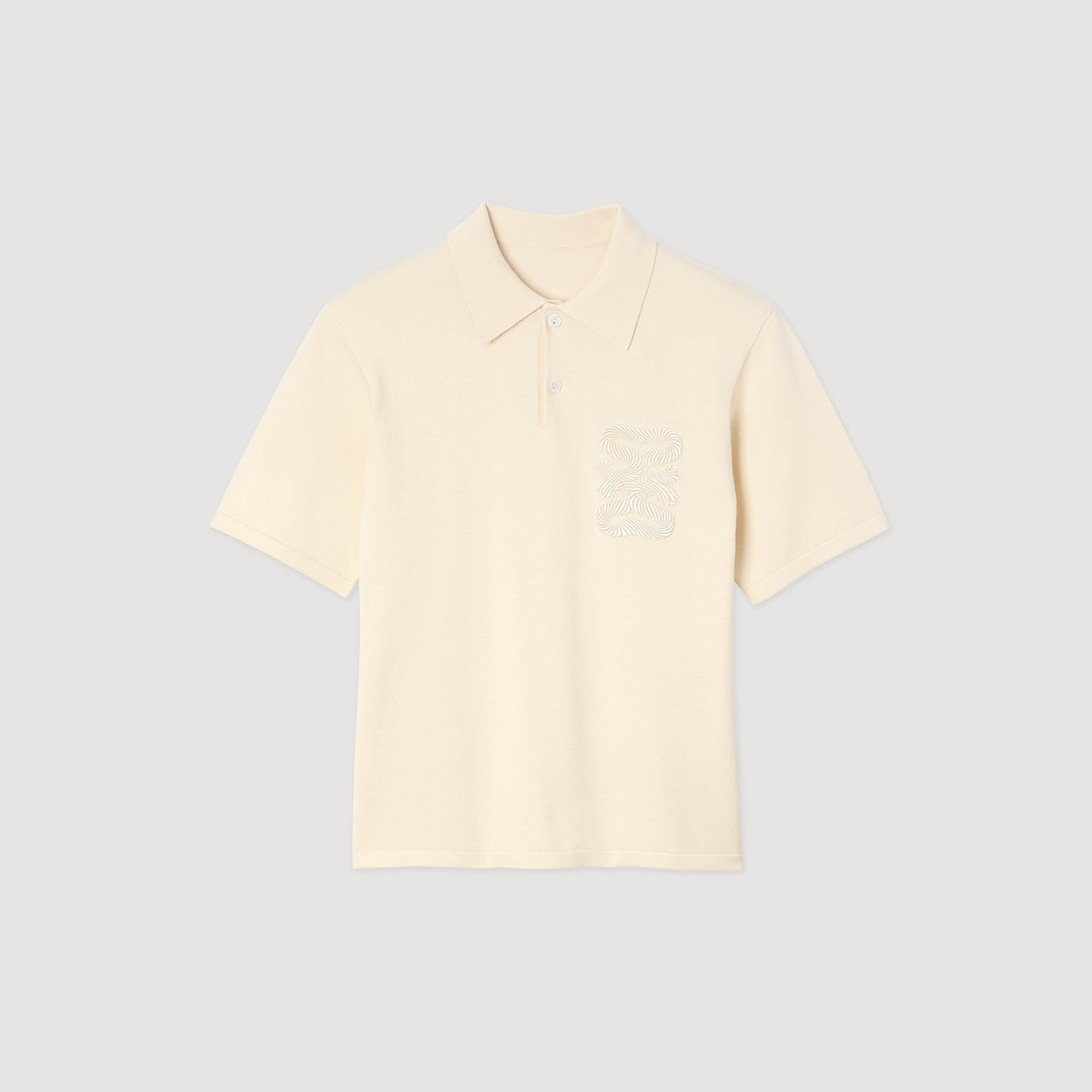 Big 4S Rope Polo Polo With Rope Embroidery Butter Cream