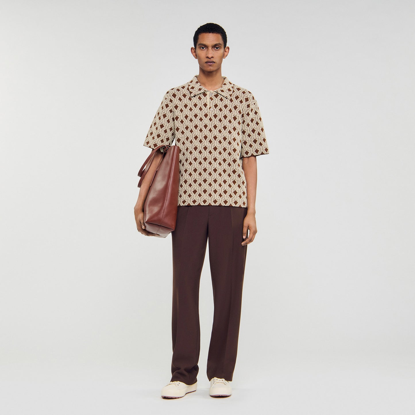 Terry Rope Shirt Rope Jacquard Cardigan Shirt Butter Cream
