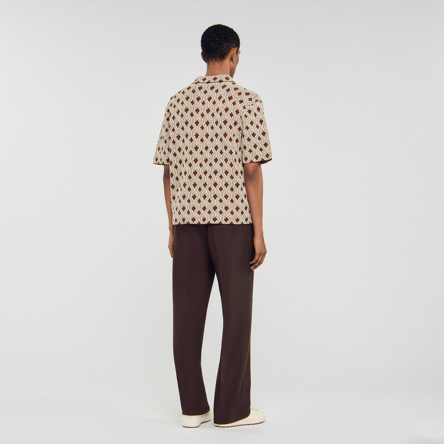 Terry Rope Shirt Rope Jacquard Cardigan Shirt Butter Cream