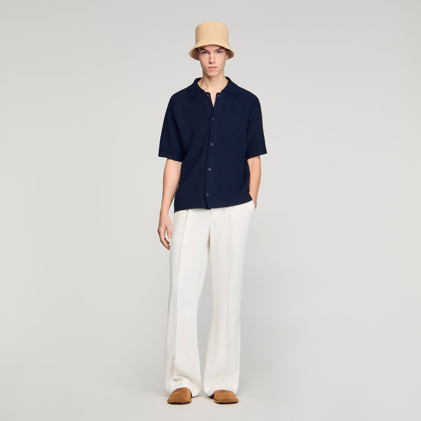Jute Shirt Navy Blue