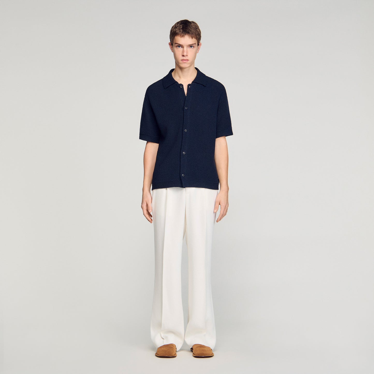 Jute Shirt Navy Blue