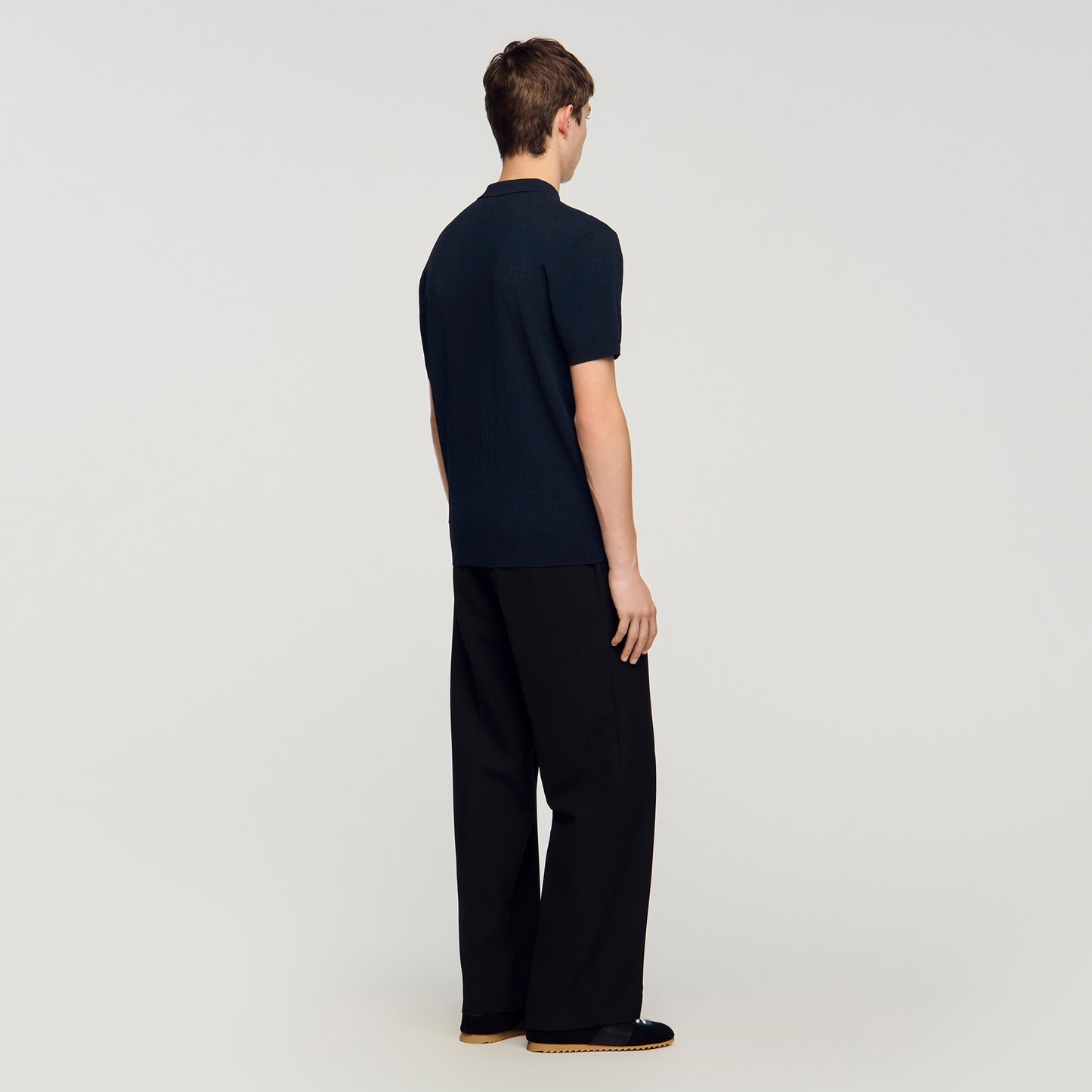 Openwork Shirt Navy Blue