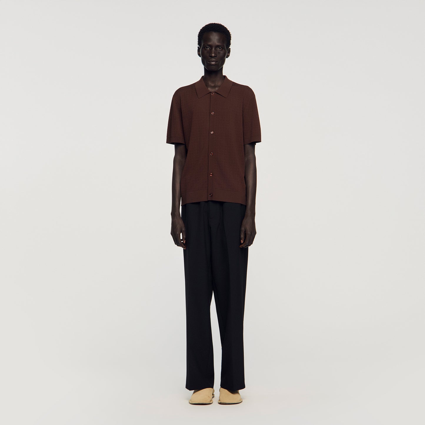 Chemise Sunset Openwork Shirt Chocolate