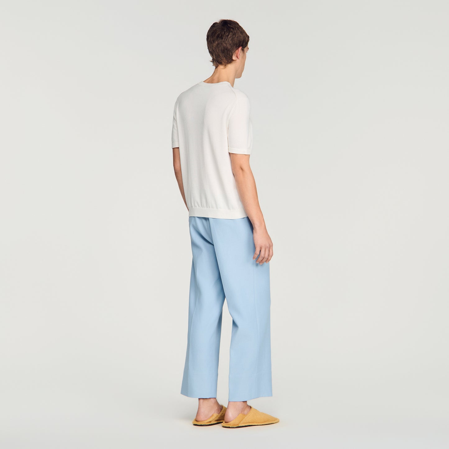 Pablo Tee Cotton Knitted T-shirt Ecru