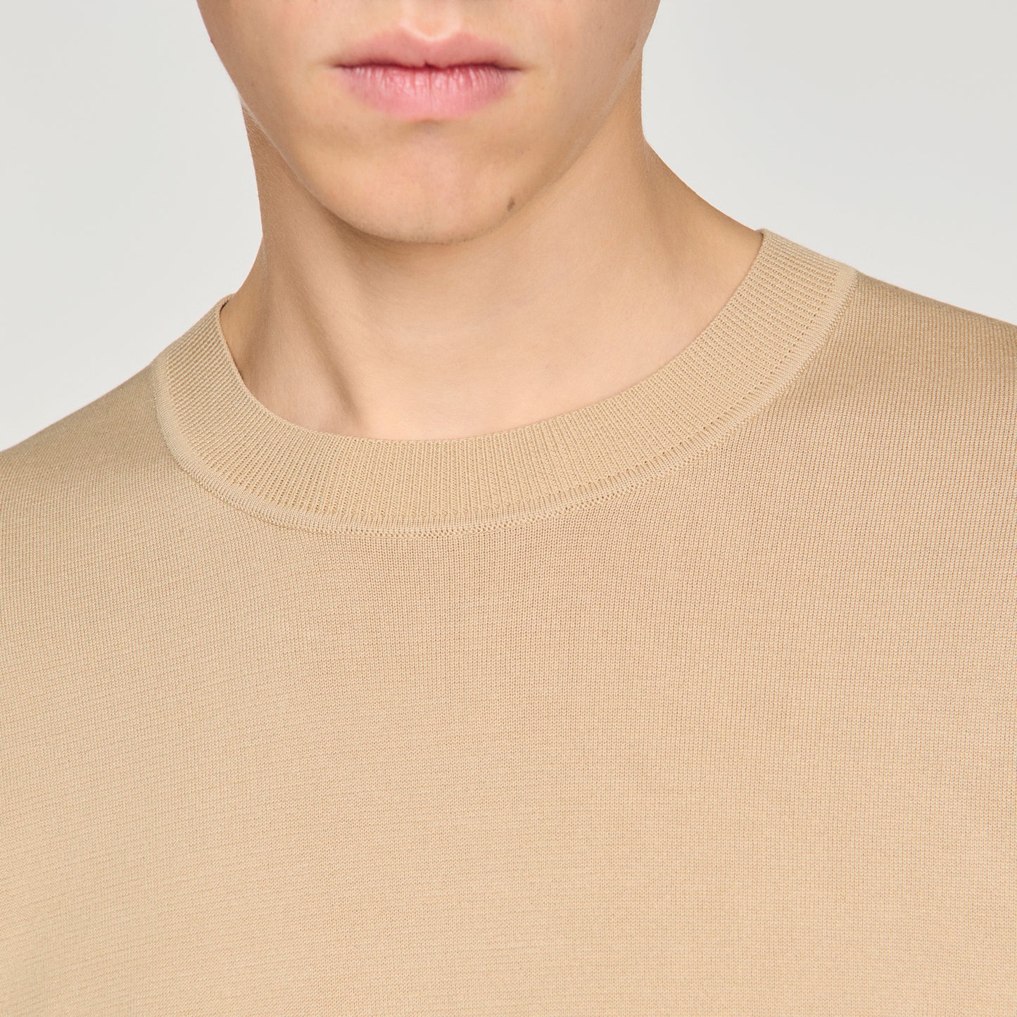 Pablo Tee Cotton Knit Jumper Cappucino