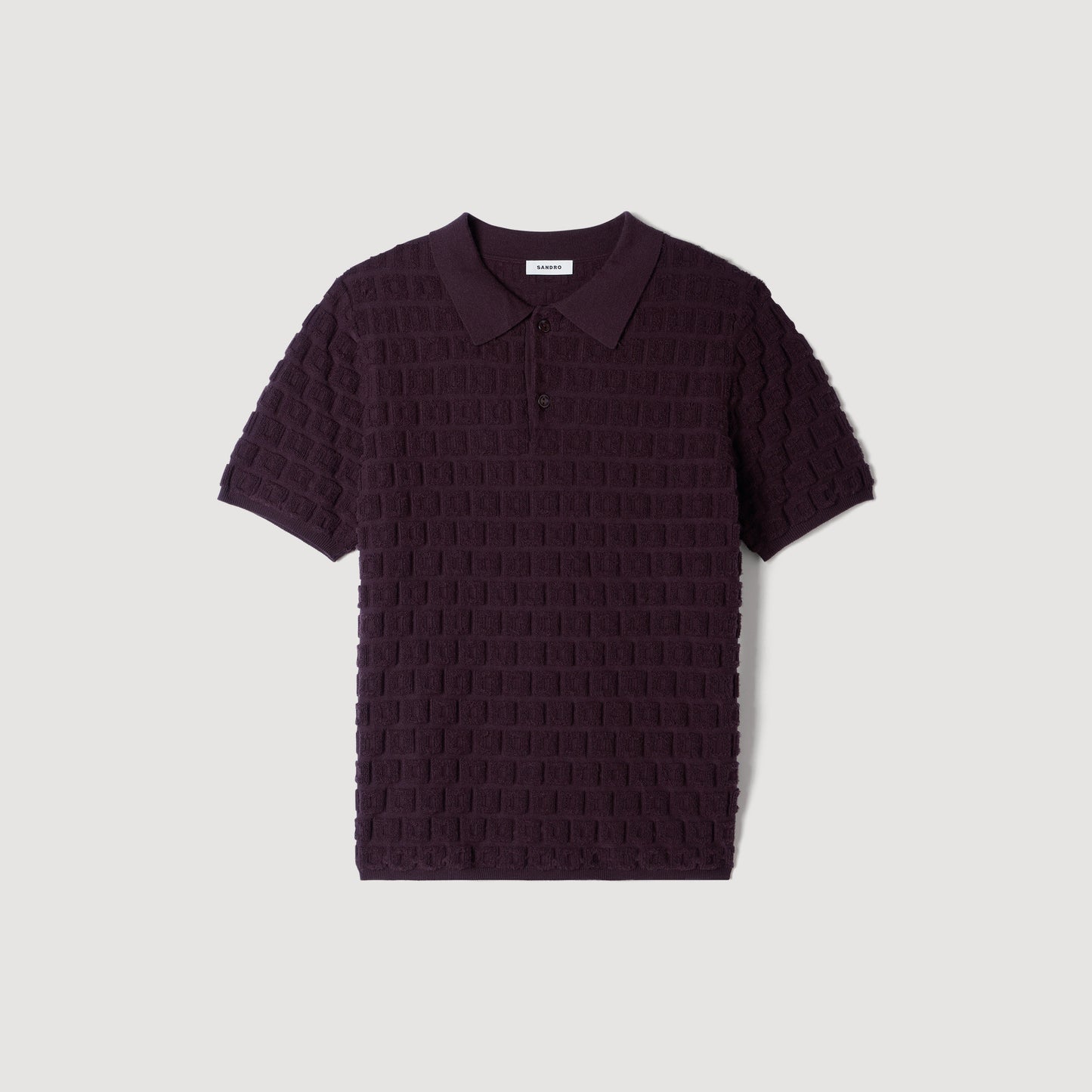 Sponge Polo Knit Jumper Chocolate