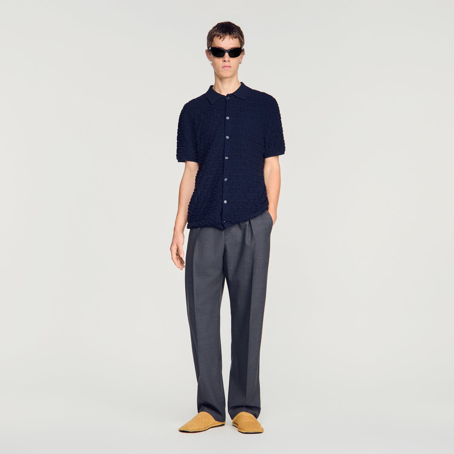 Sponge Shirt Mc Knit Jumper Navy Blue