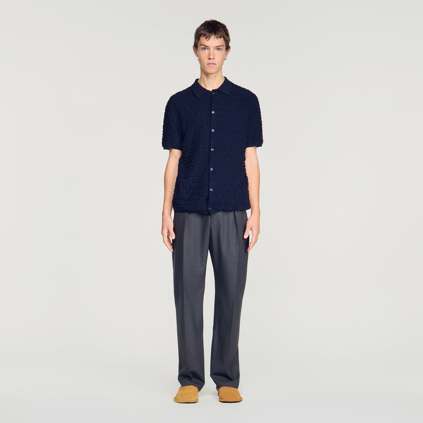 Sponge Shirt Mc Knit Jumper Navy Blue
