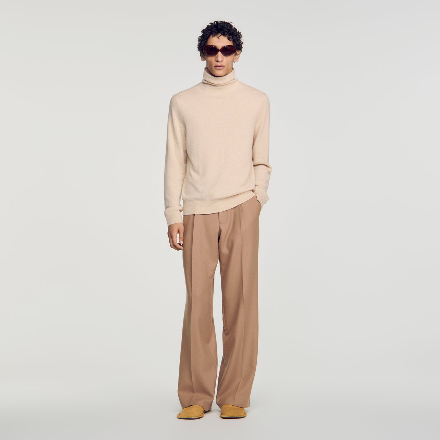 Cashmere Turtleneck Roll neck cashmere jumper Beige