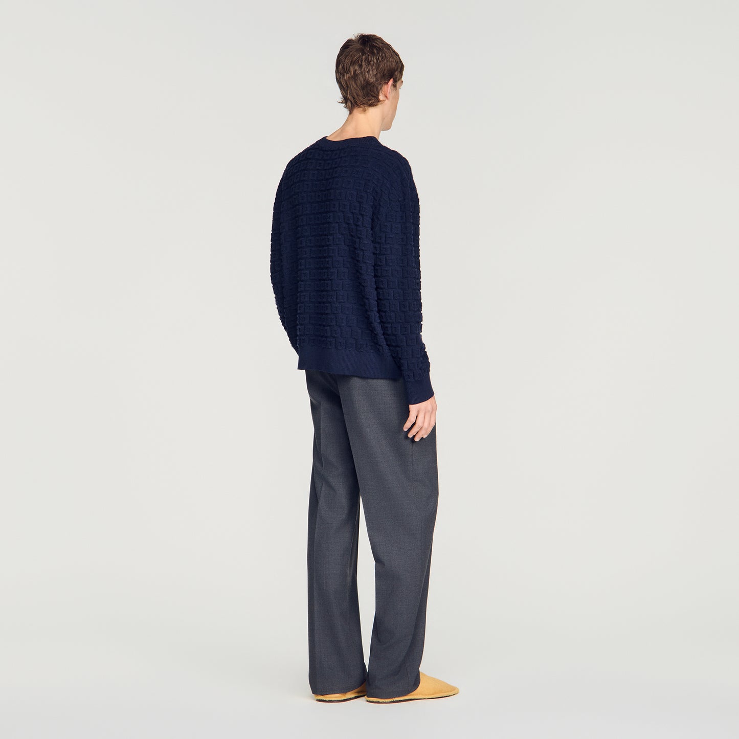 Sponge Crewneck Knit Jumper Navy Blue
