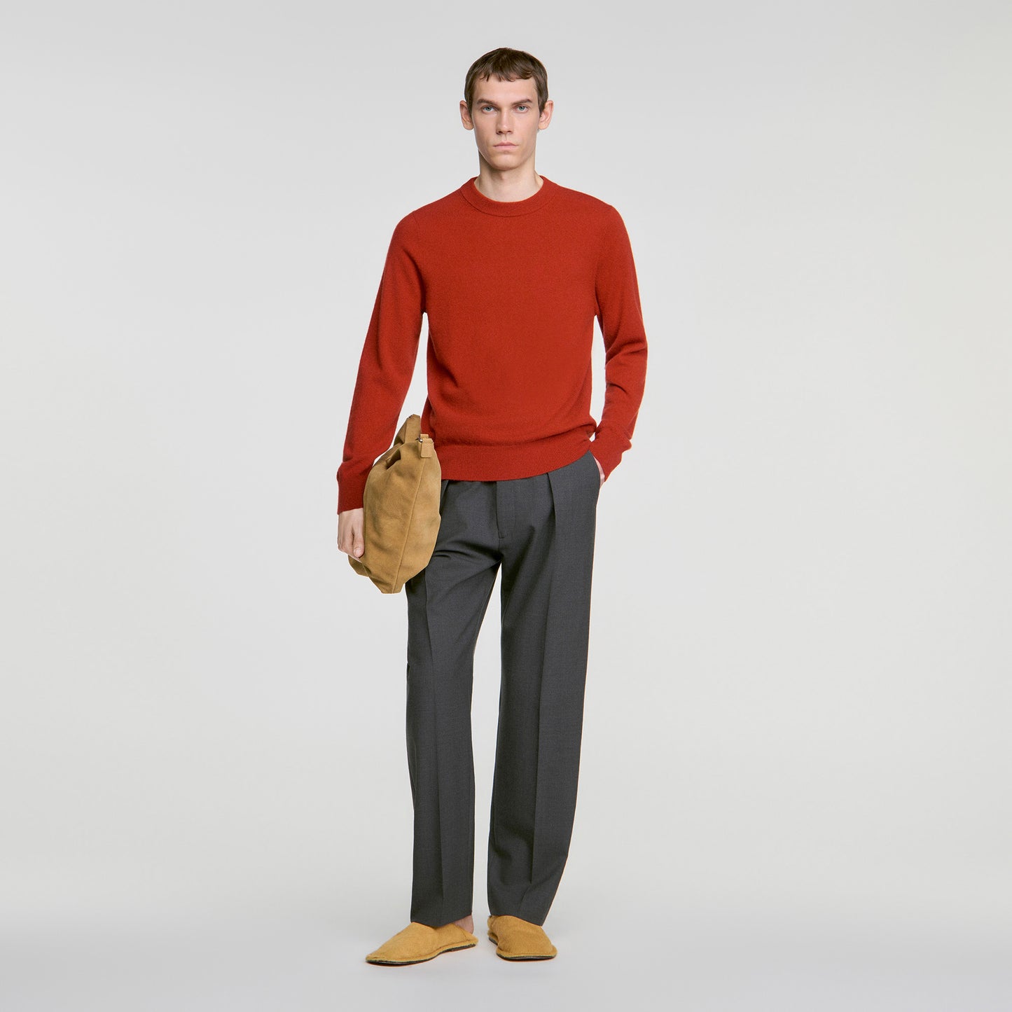 Cashmere Crewneck Cashmere crew neck jumper Burnt Orange