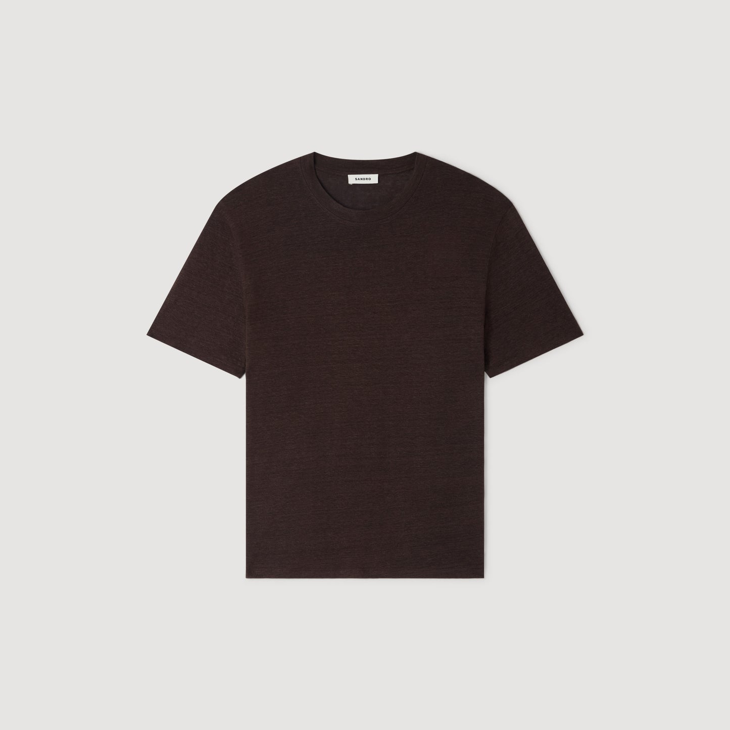 Clash Linen T-Shirt Black Brown