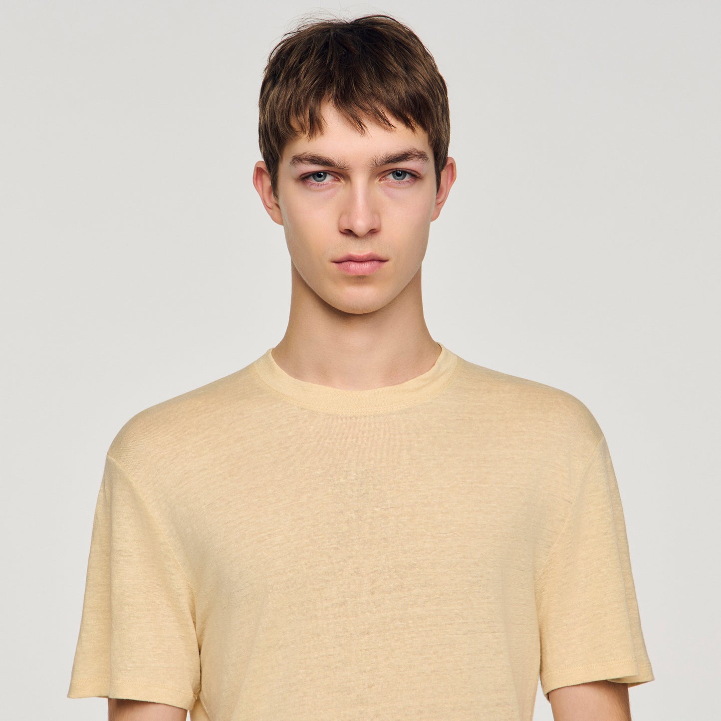 Clash Linen T-Shirt Butter Cream