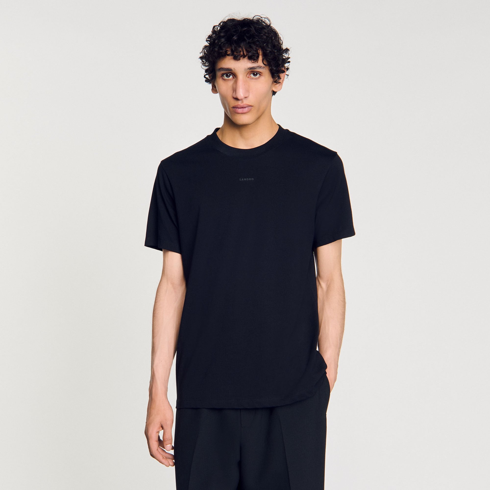 Cotton T-Shirt With Logo Black