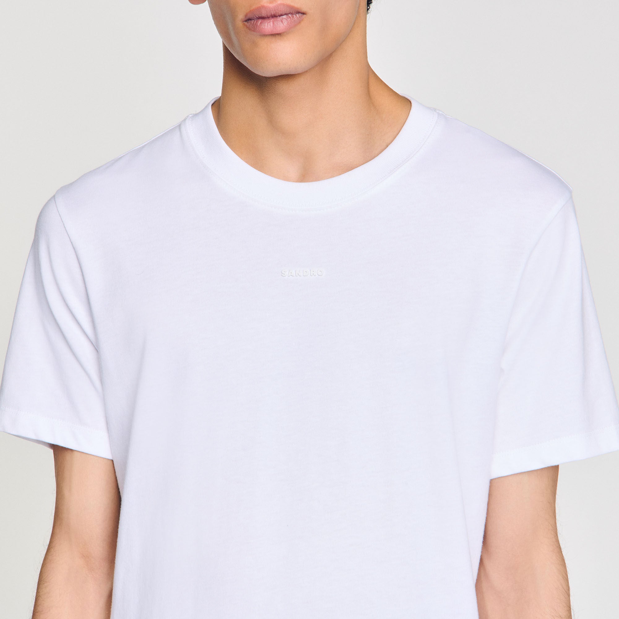 Cotton T-Shirt With Logo Optic White