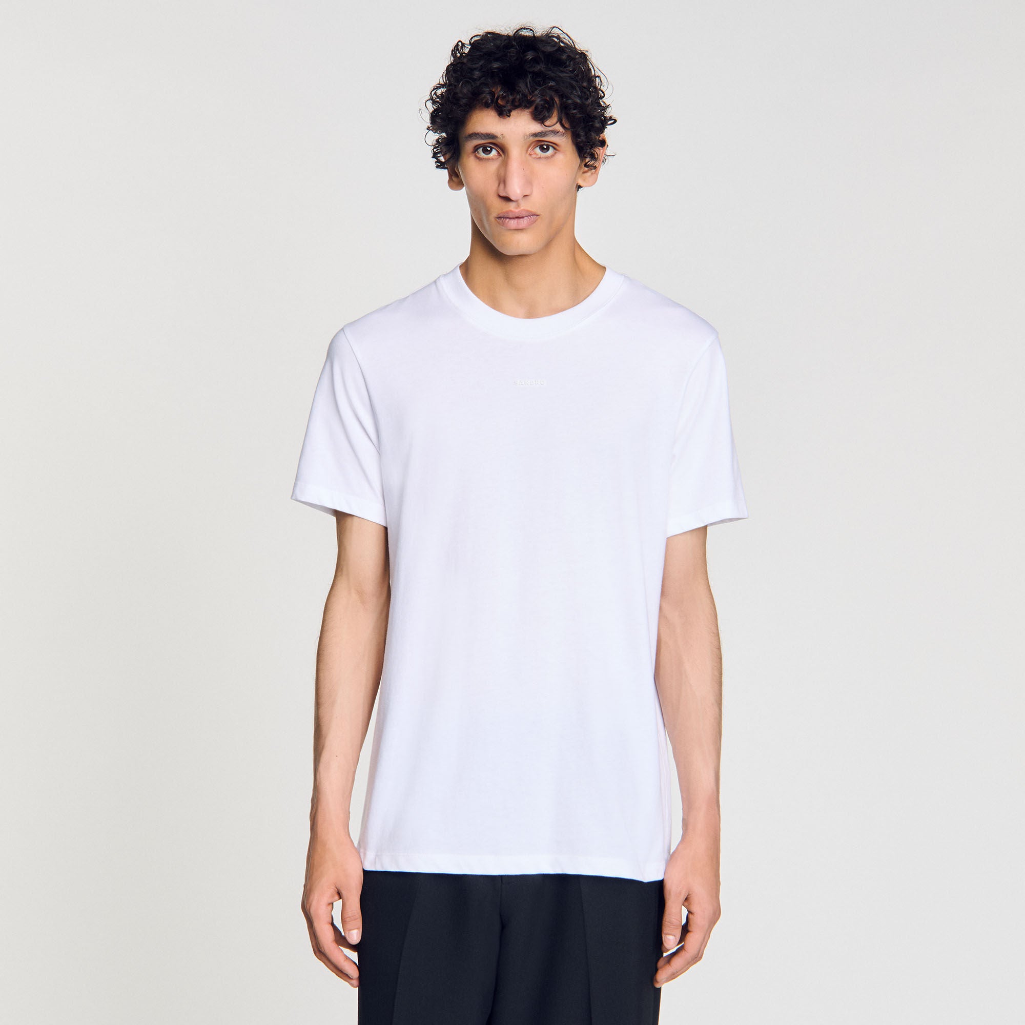 Cotton T-Shirt With Logo Optic White