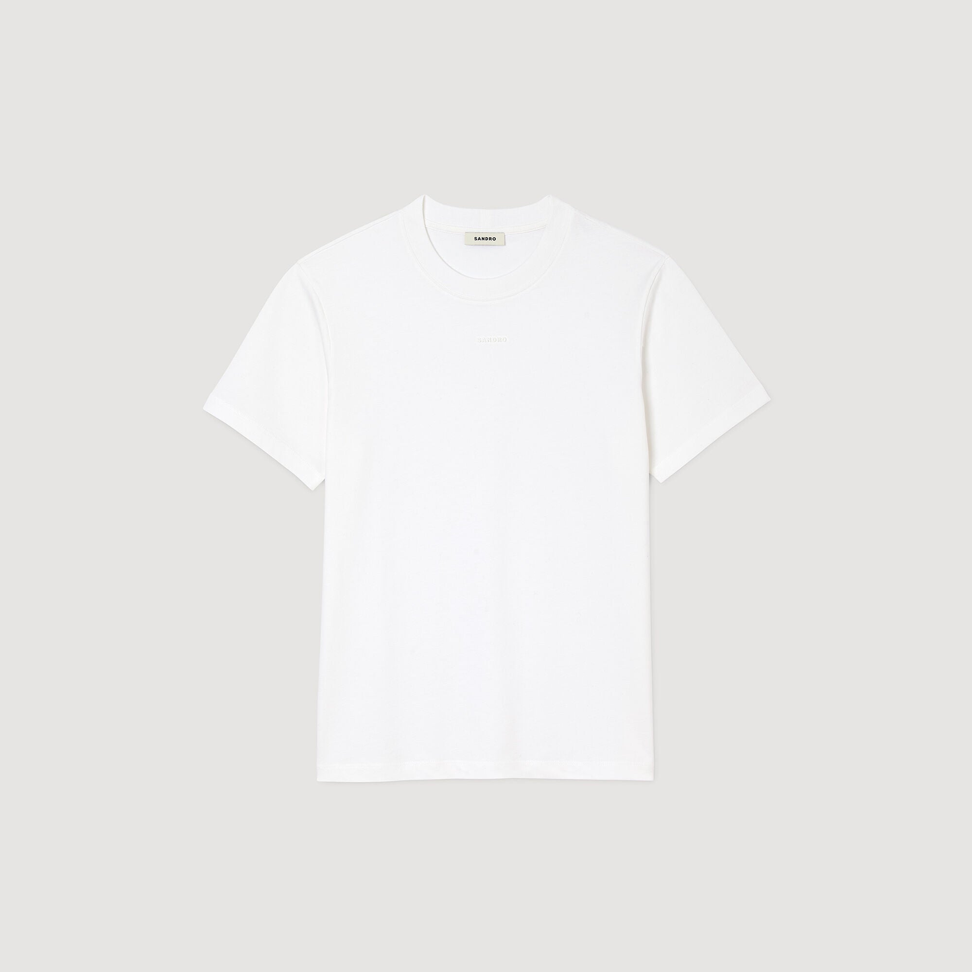 Cotton T-Shirt With Logo Optic White