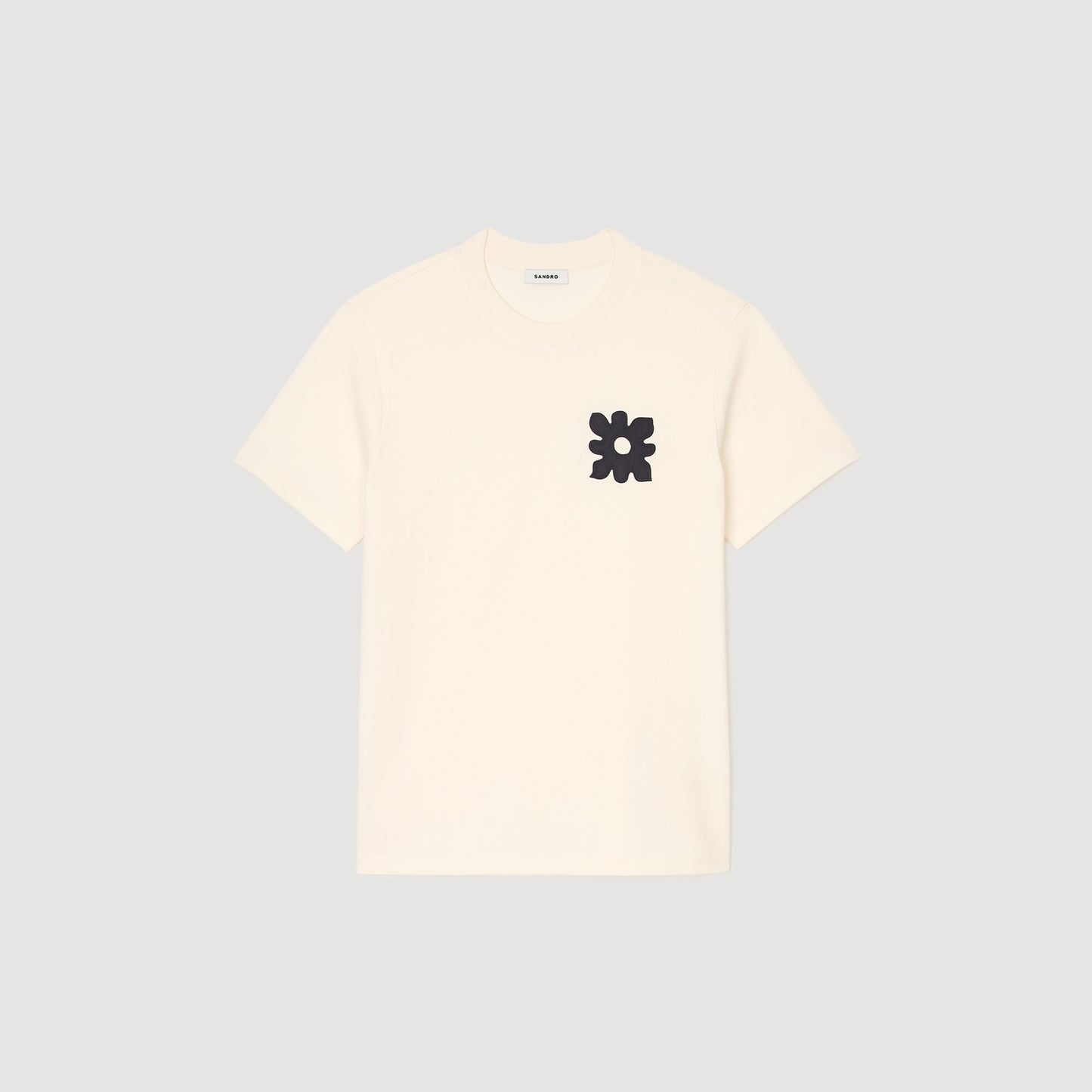 Vintage Flower Tee T-Shirt With Flower Detail Ivory.