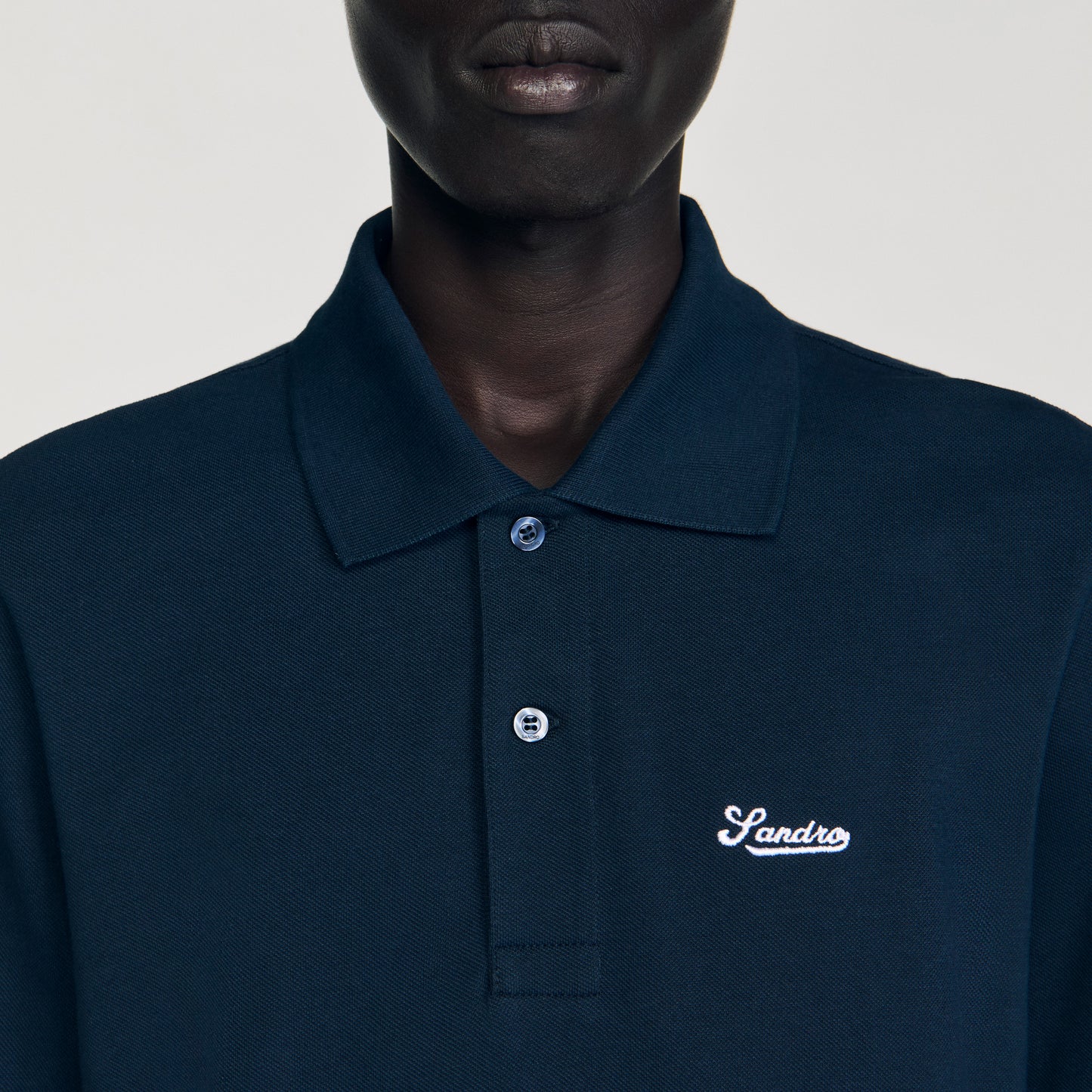 Atelier Polo Cotton Piqué Polo Shirt Midnight Blue