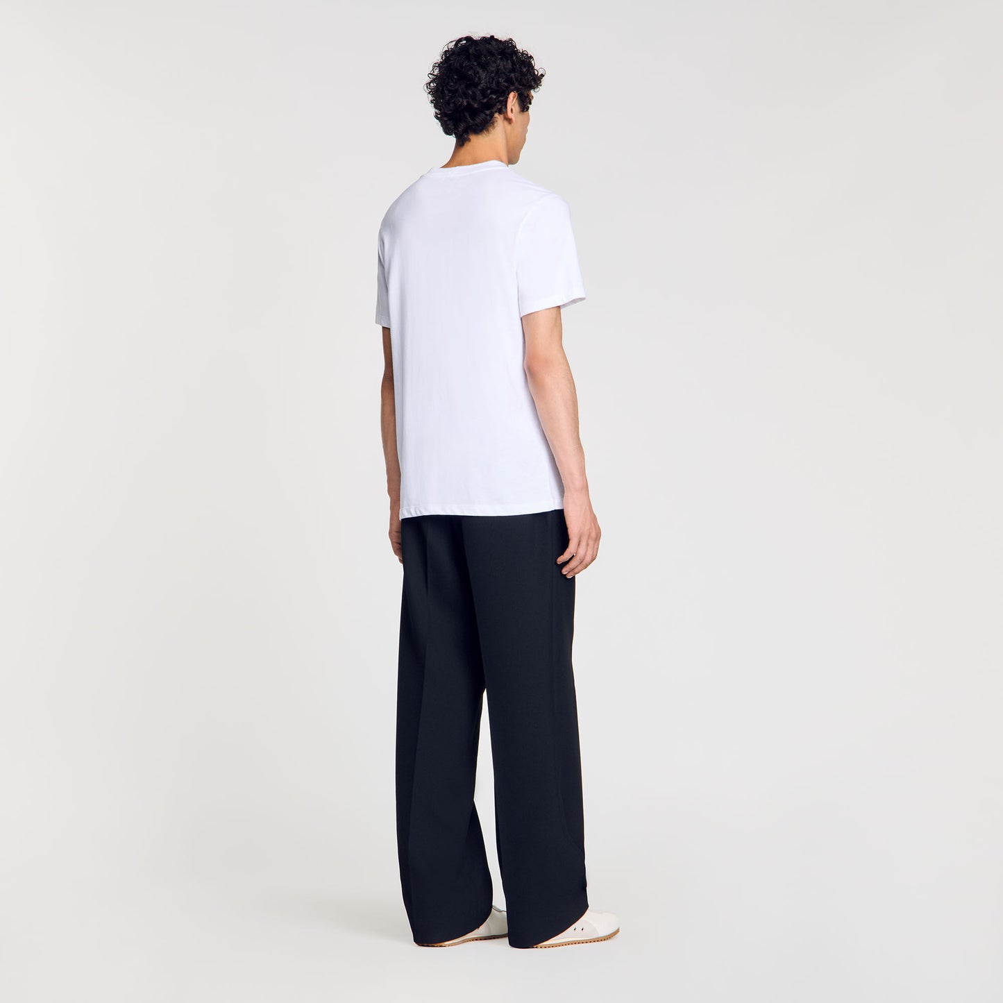 Sandro Logo Tee Cotton T-Shirt White