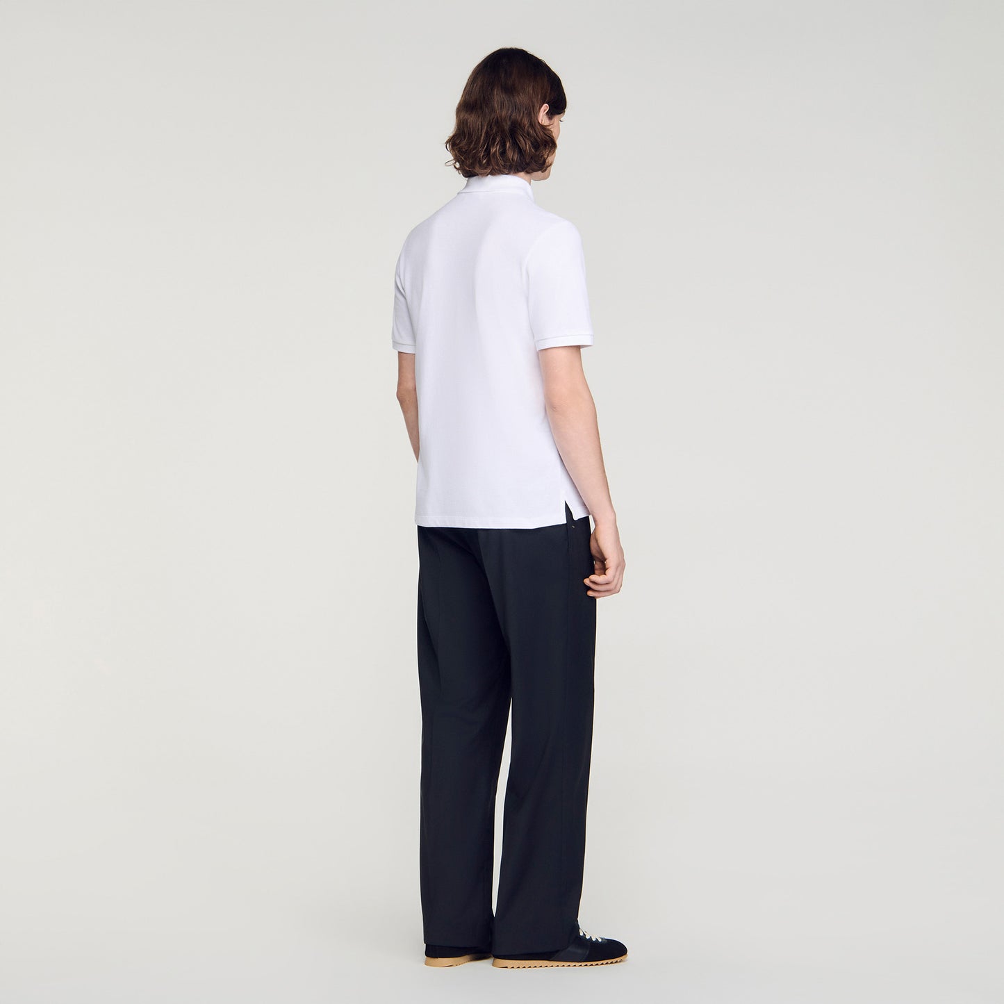 Retro Ss Polo Logo Polo Shirt WHITE