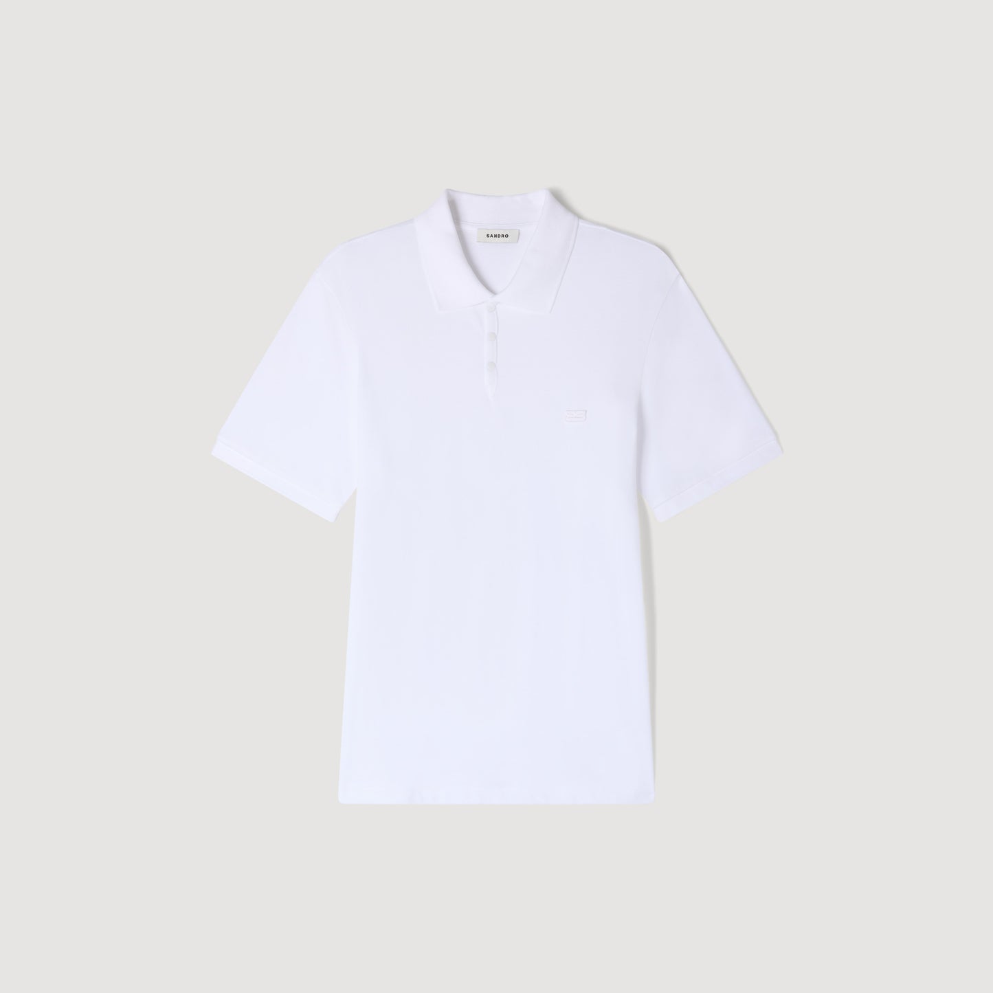 Retro Ss Polo Logo Polo Shirt WHITE