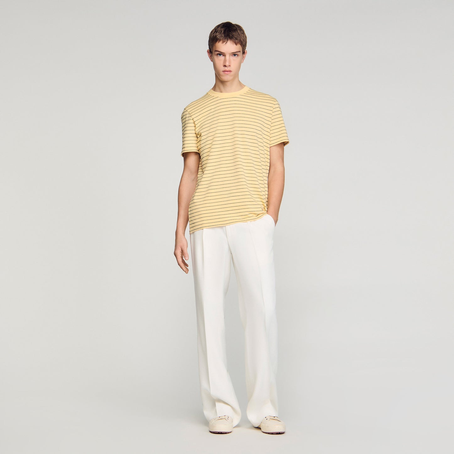 Striped T Shirt Yellow Black