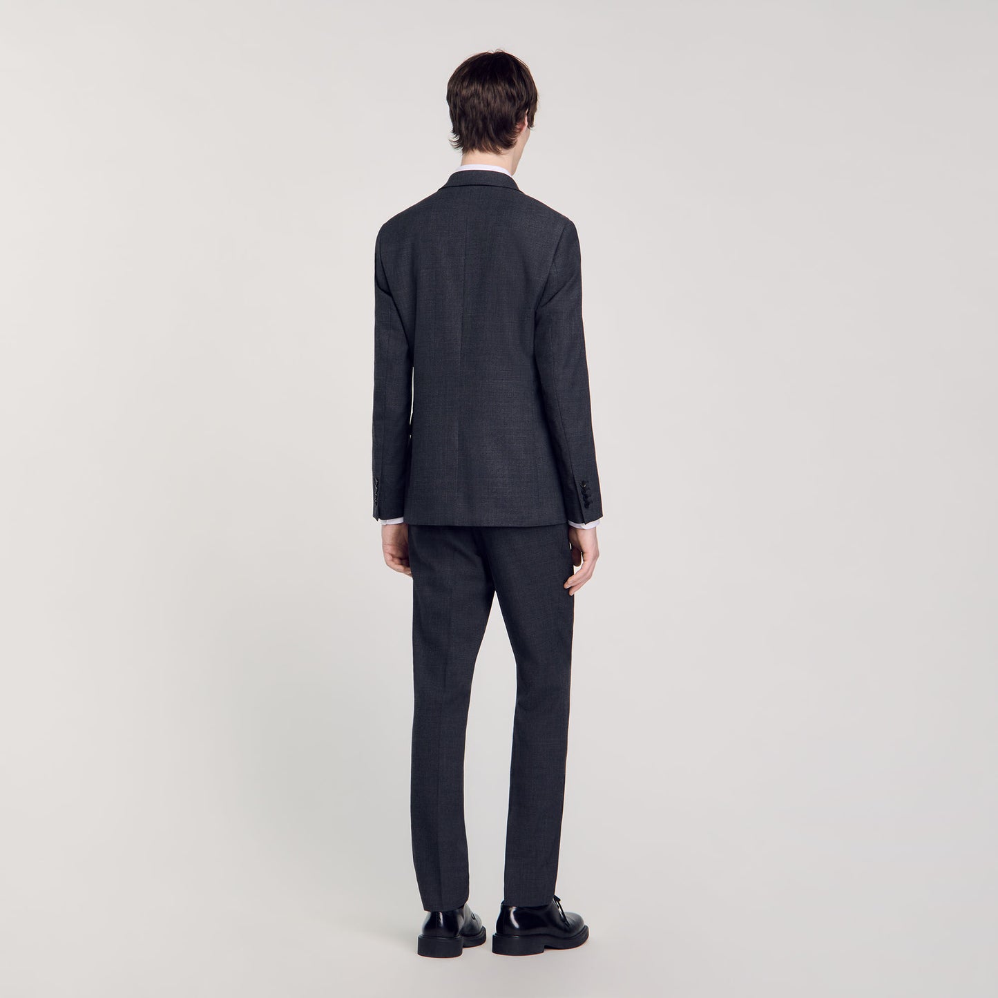 Wool Suit Jacket Mocked Grey