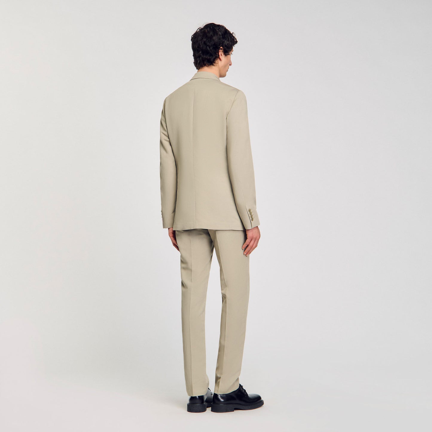 Formal Linen Suit Jacket Light Kaki.